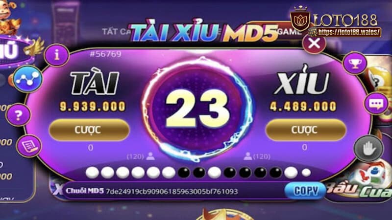 Các sản phẩm game tài xỉu LOTO188 nổi bật của nhà cái